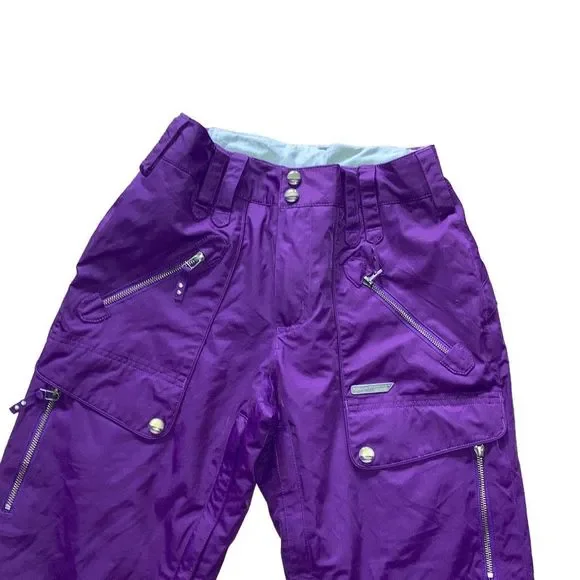 Women’s Size Small Sims Royal Purple Snowboarding Snow Ski Utility Pocket Pants - Picture 3 of 4